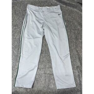 Nike Mens Baseball Pants 3XL Gray/Green Stripe NWT- (27-5)‎